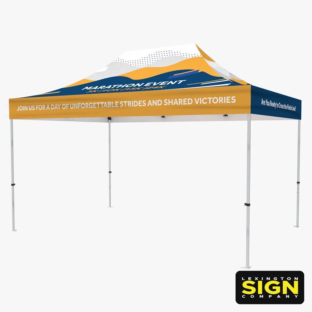Sample custom printed 10x15 event tent
