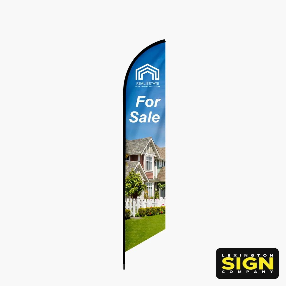 Custom printed feather angled flag