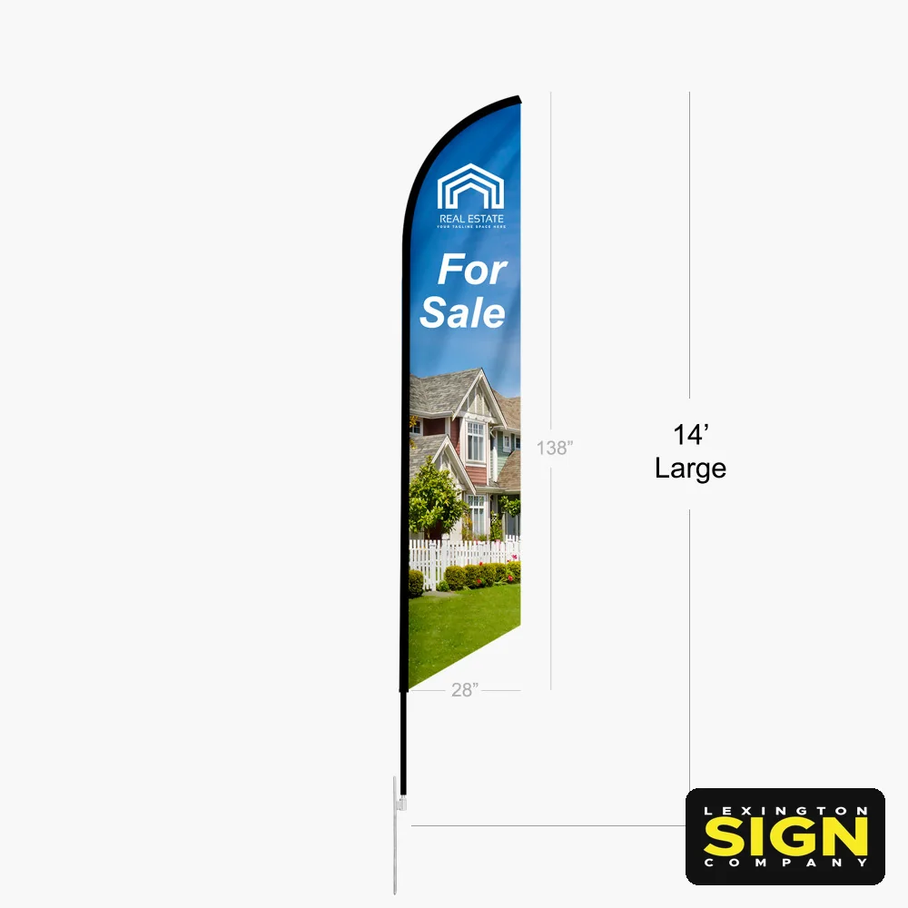 Custom feather angled flag