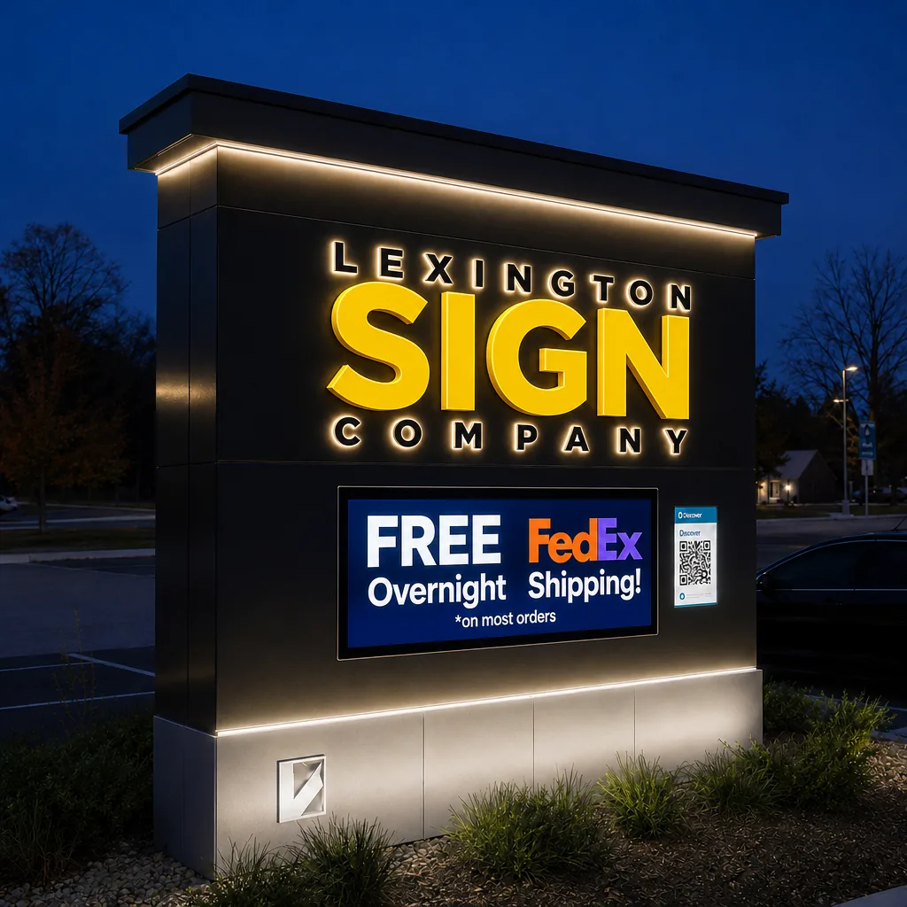 Lexington Sign Company illuminated monument sign — Lexington KY