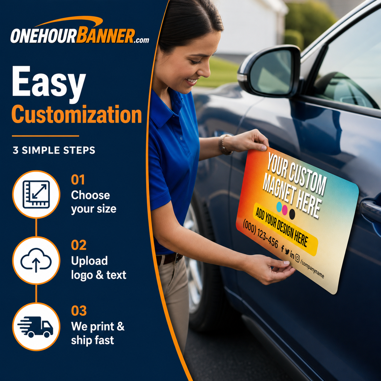 Vehicle Magnet Easy Customization