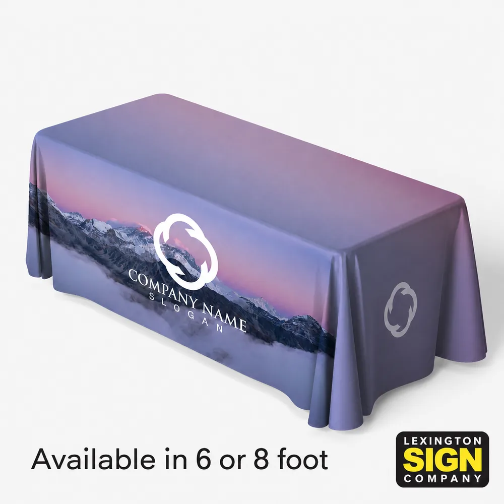 Custom printed table throw